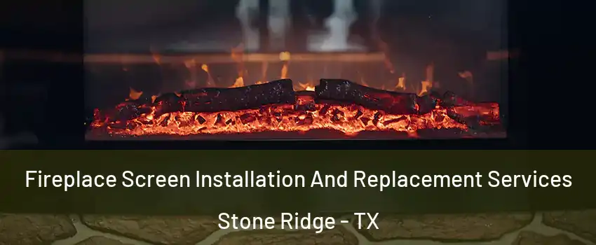 Fireplace Screen Installation And Replacement Services Stone Ridge - TX